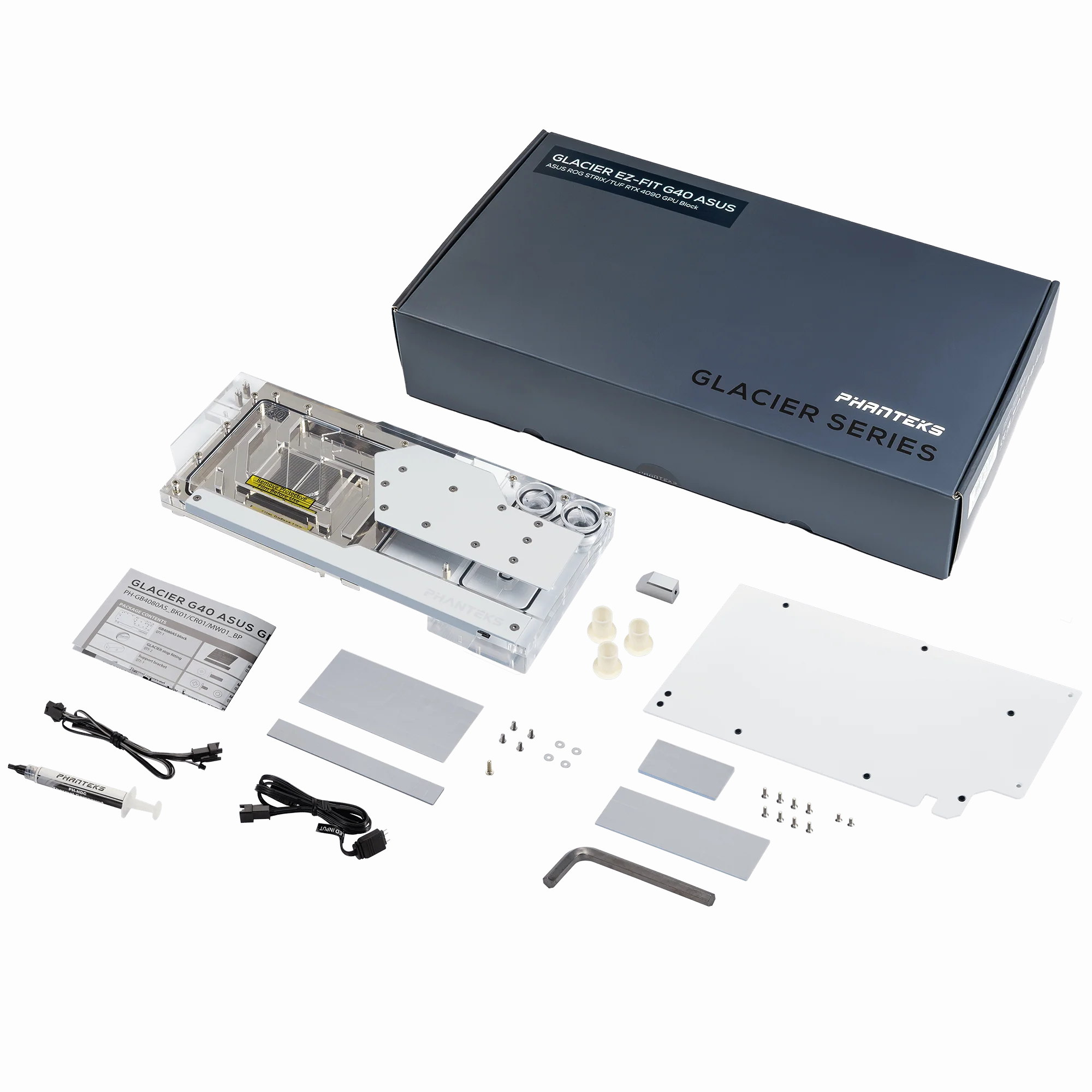 Phanteks Glacier EZ-Fit G40 ASUS GPU Block White