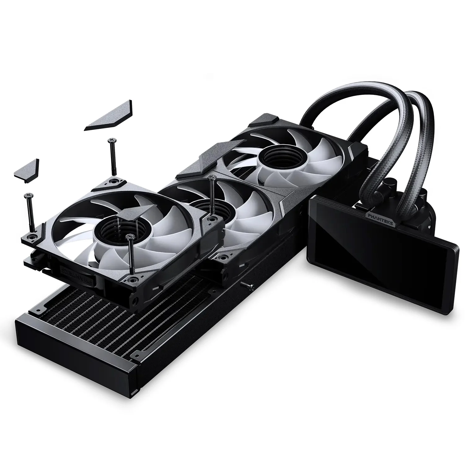 Phanteks Glacier One 360M25G2-LCD All in One Liquid CPU Cooler, Black - Image 4