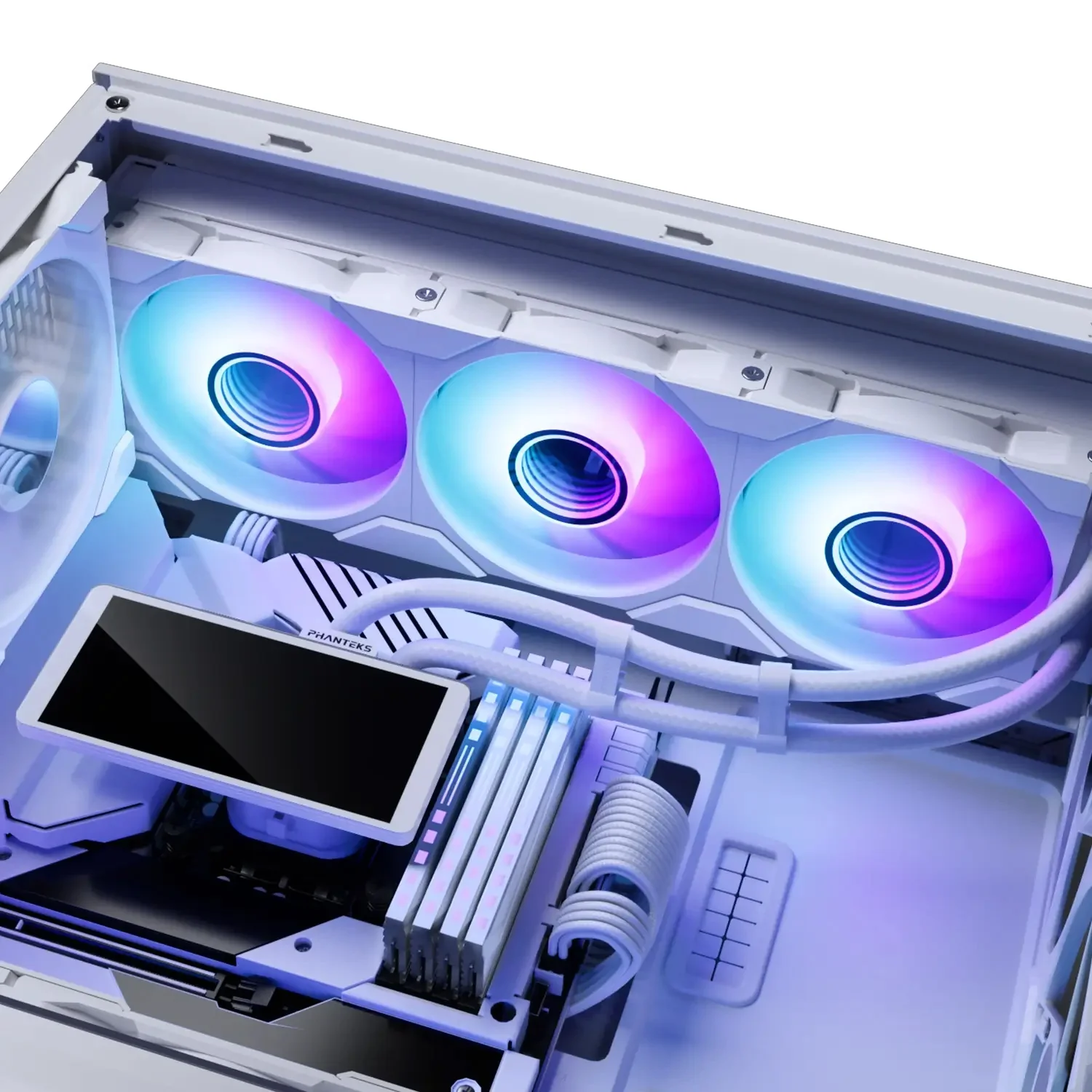 Phanteks Glacier One 360M25G2-LCD All in One Liquid CPU Cooler, White - Image 6