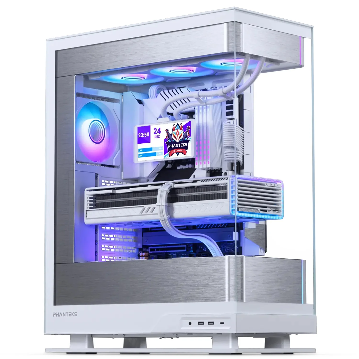 Phanteks Glacier One 360M25G2-LCD All in One Liquid CPU Cooler, White - Image 8
