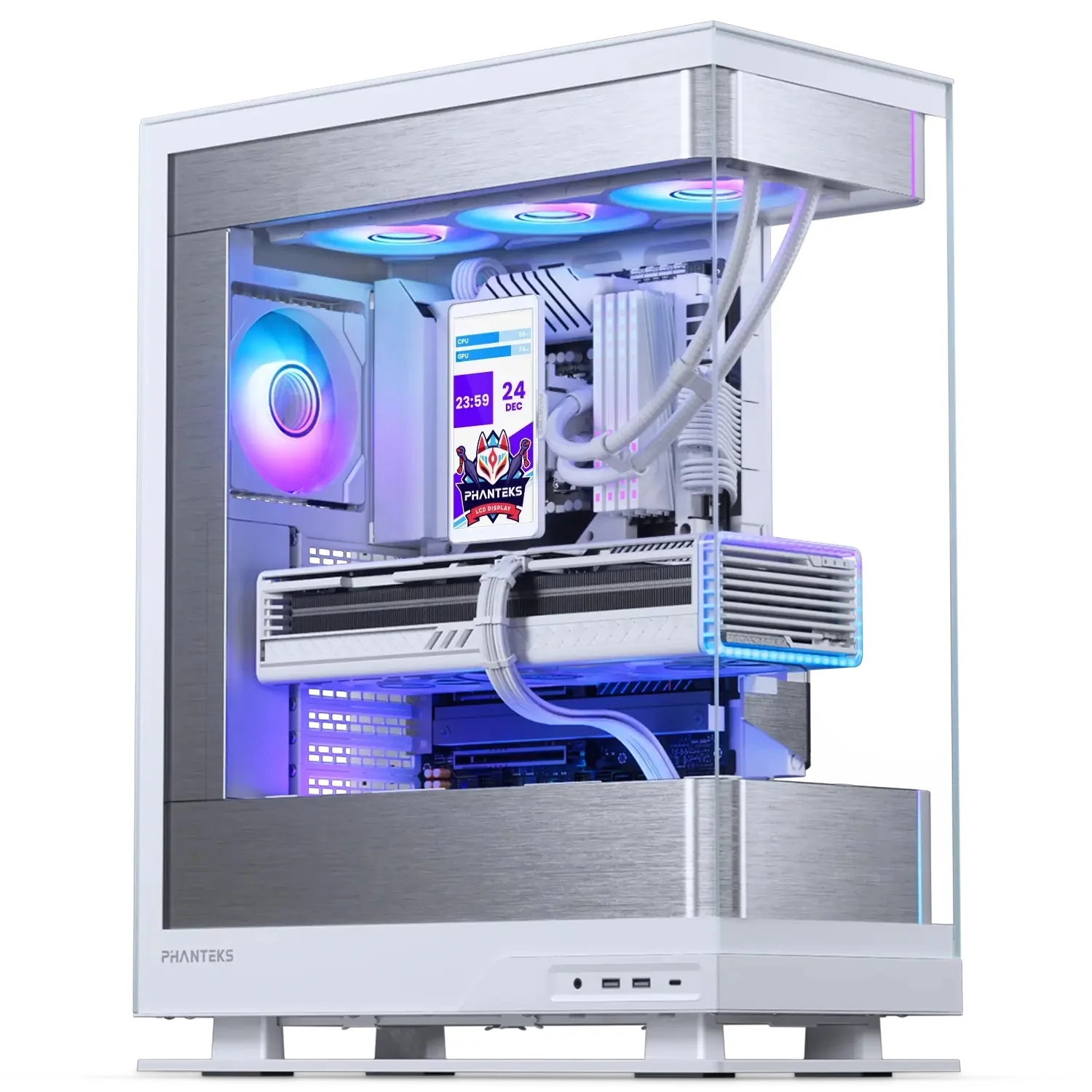 Phanteks Glacier One 360M25G2-LCD All in One Liquid CPU Cooler, White - Image 9